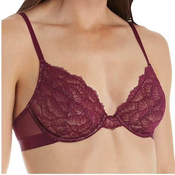 Maidenform Self Expressions Demi Bra 36C Convertible Underwire Bra (Burgundy) - Picture 1 of 7